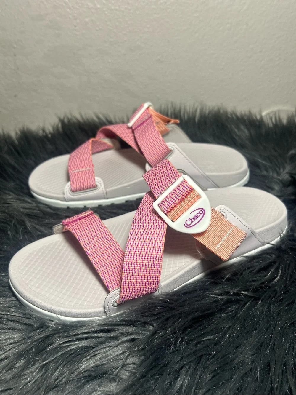 Chaco Lowdown Slide Women's Pink & Coral Slide Sandal Size 6